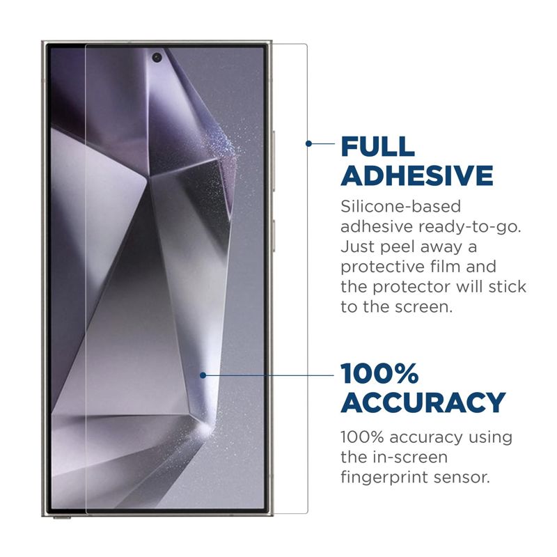 Tech Armor Samsung Galaxy S24 Ultra Screen Protector - 2 Pack, Ballistic Tempered Glass, Case-Friendly Design + Installation Tray with Bonus Lens Protector