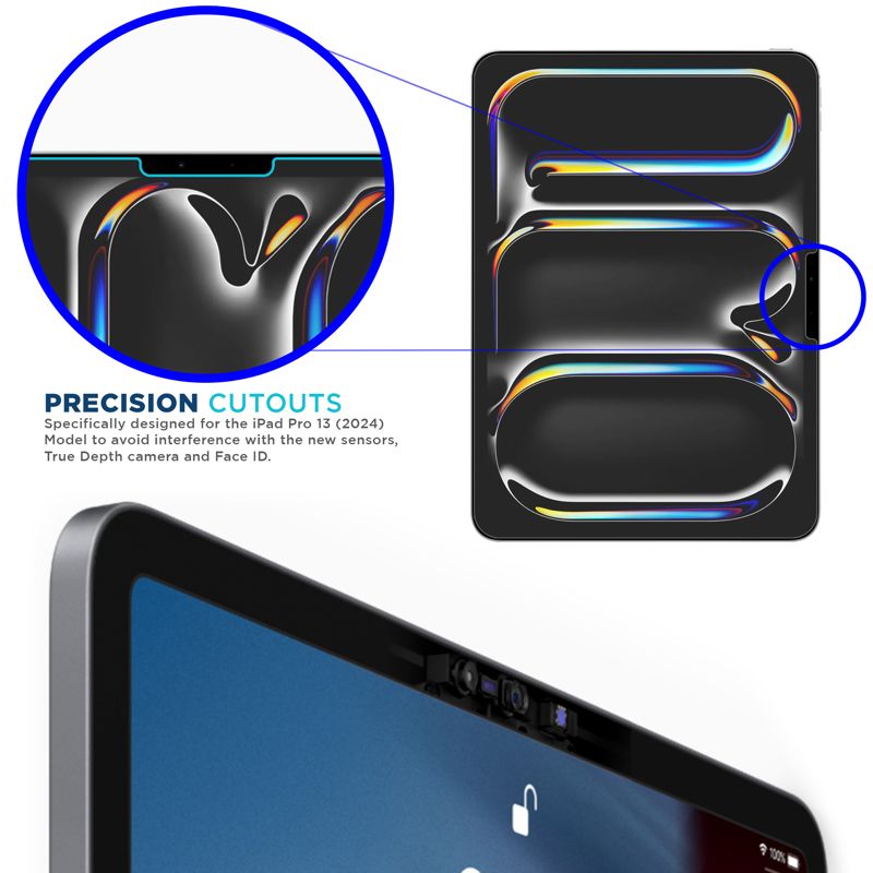 Tech Armor for iPad Pro 13 Inch Screen Protector M5 2025 & M4 2024 - Ballistic Tempered Glass, Bubble Free, 9H+, HD Clear, Scratch Resistant + Easy Installation Tray - 1 Pack