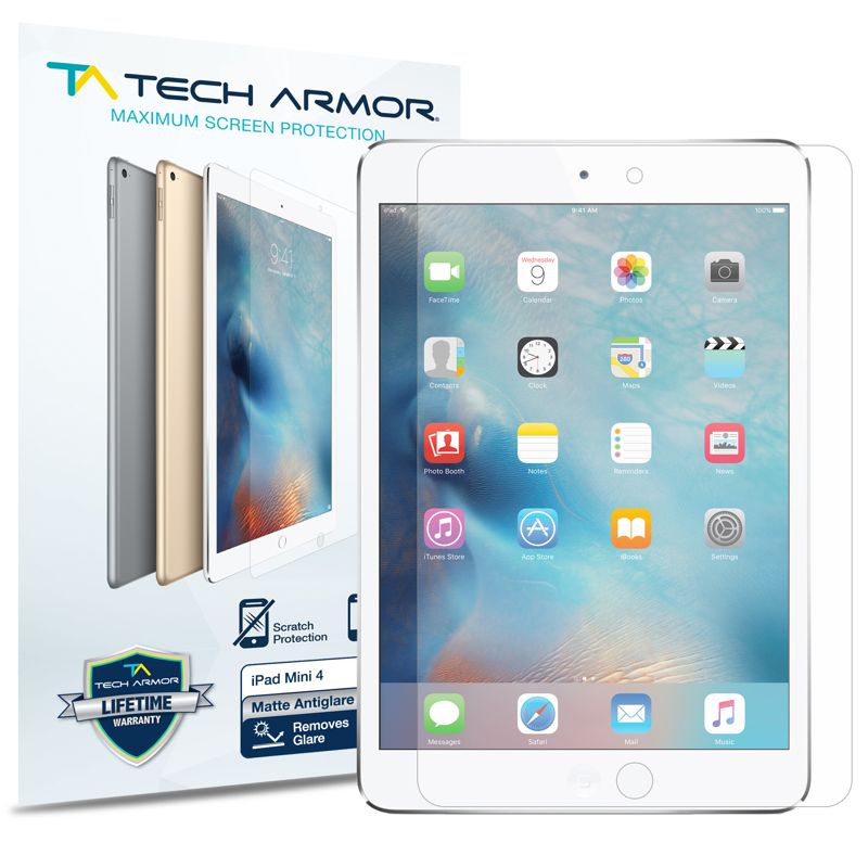 Tech Armor Matte Anti-Glare Film Screen Protector Designed for Apple iPad Mini 5 ( 2019 ), iPad Mini 4 ( 2015 ) 2 Pack