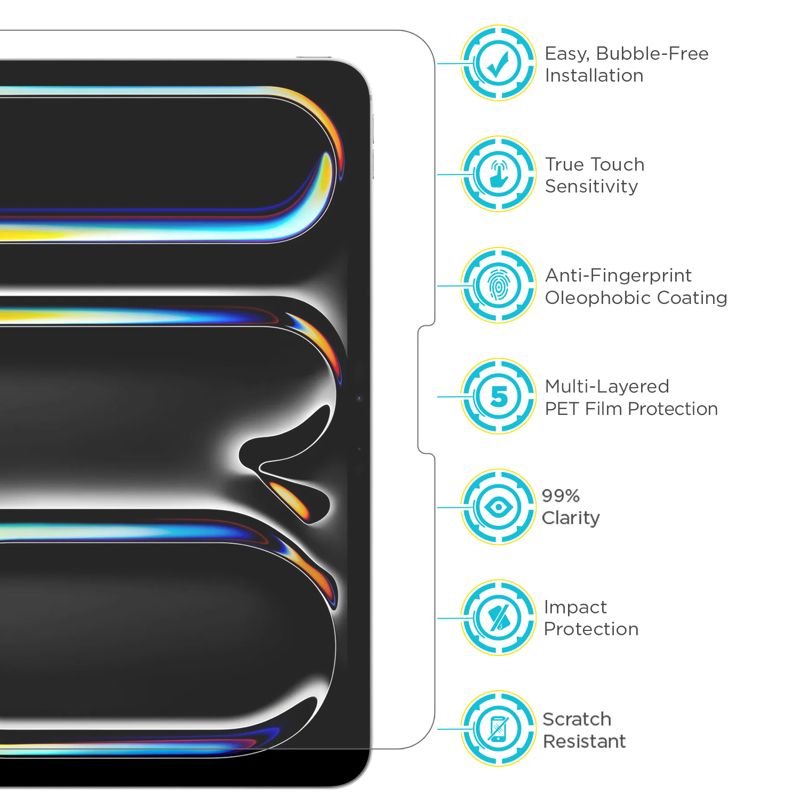 Tech Armor Matte Anti-Glare Film Screen Protector for iPad 11 (2025) and iPad Pro 11 (2024) - Perfect for Drawing, Writing, and Note-taking like on Paper 2 Pack