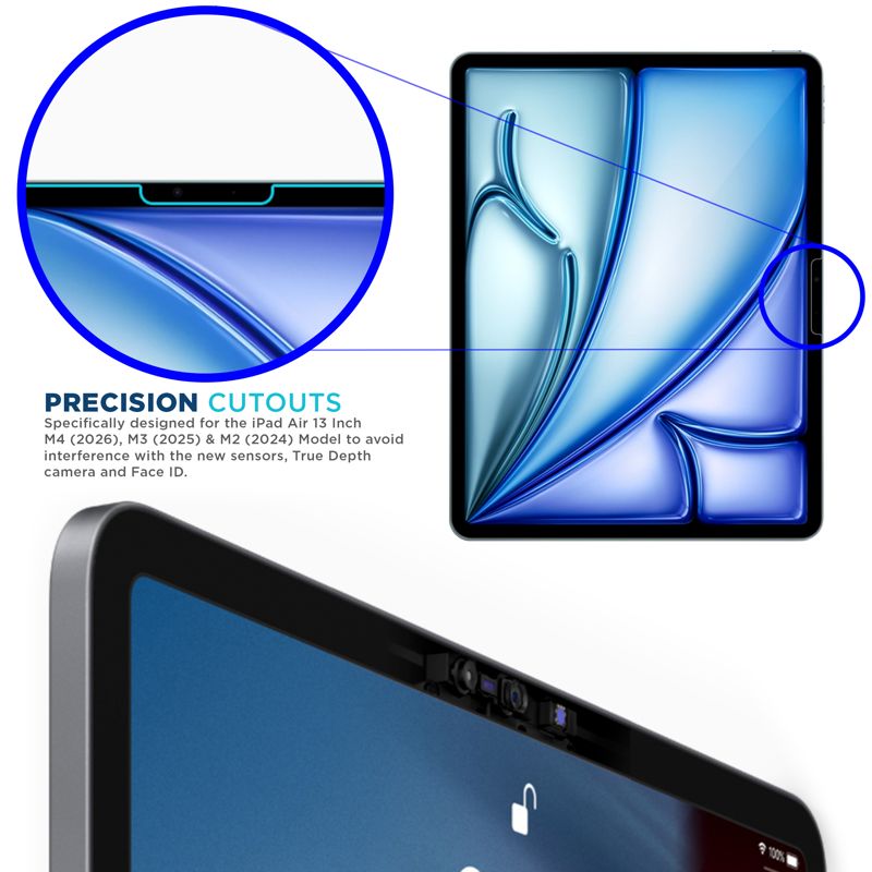 Tech Armor Matte Anti-Glare Film Screen Protector for iPad Air 13 Inch M4 2026 & M3 2025, M2 2024 - Perfect for Drawing, Writing, and Note-taking like on Paper 2 Pack
