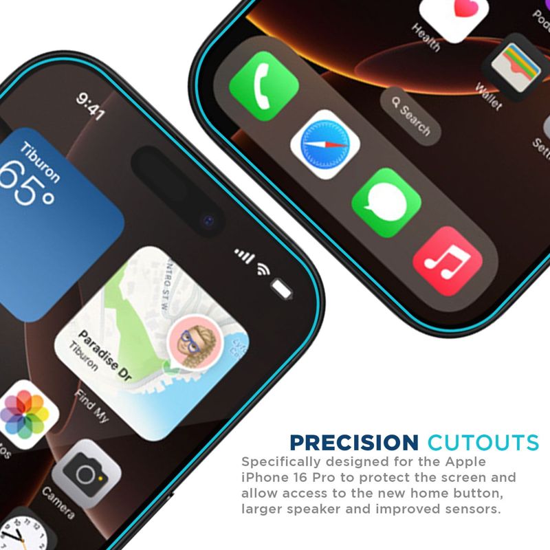 Tech Armor 4 Pack iPhone 16 Pro Screen Protector  - HD Clear Film, Premium Quality