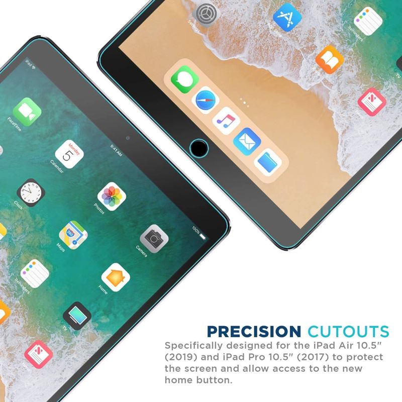 Tech Armor HD Clear Film Screen Protector Designed for Apple iPad Air 3 ( 2019 ) , iPad Pro 10.5 Inch ( 2017 ) 2 Pack
