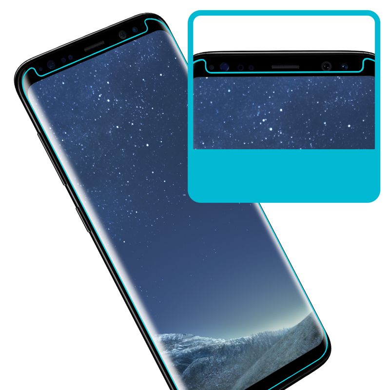 Tech Armor 3D Curved Ballistic Glass Screen Protector for Samsung Galaxy S8 ( 2017 ) 1 Pack Tempered Glass