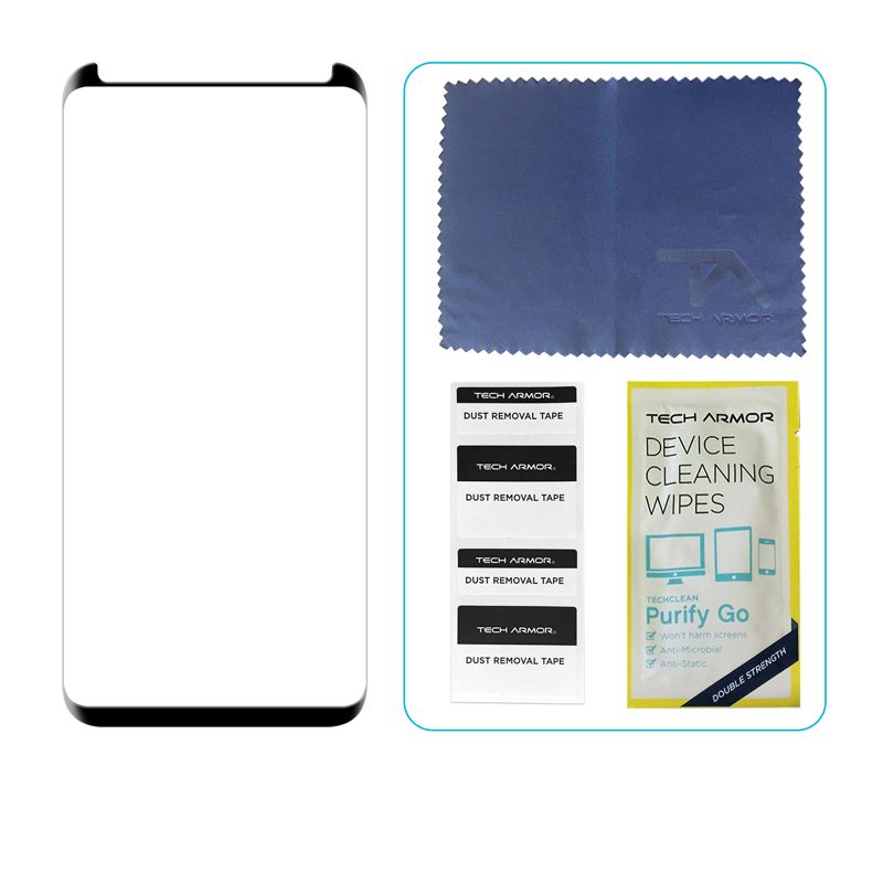 Tech Armor 3D Curved Ballistic Glass Screen Protector for Samsung Galaxy S8 ( 2017 ) 1 Pack Tempered Glass