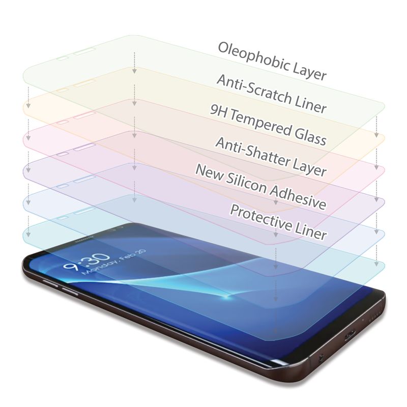 Tech Armor 3D Curved Ballistic Glass Screen Protector for Samsung Galaxy S8 ( 2017 ) 1 Pack Tempered Glass