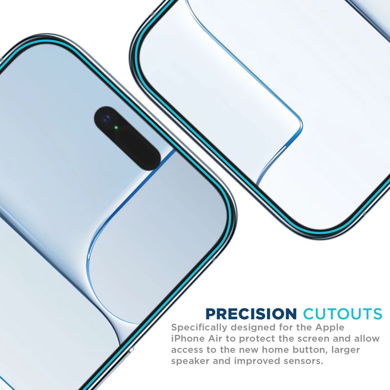 Tech Armor iPhone 17 Air Screen Protector Glass 6.5 inch - Ballistic Tempered, Case Friendly, 3 Pack