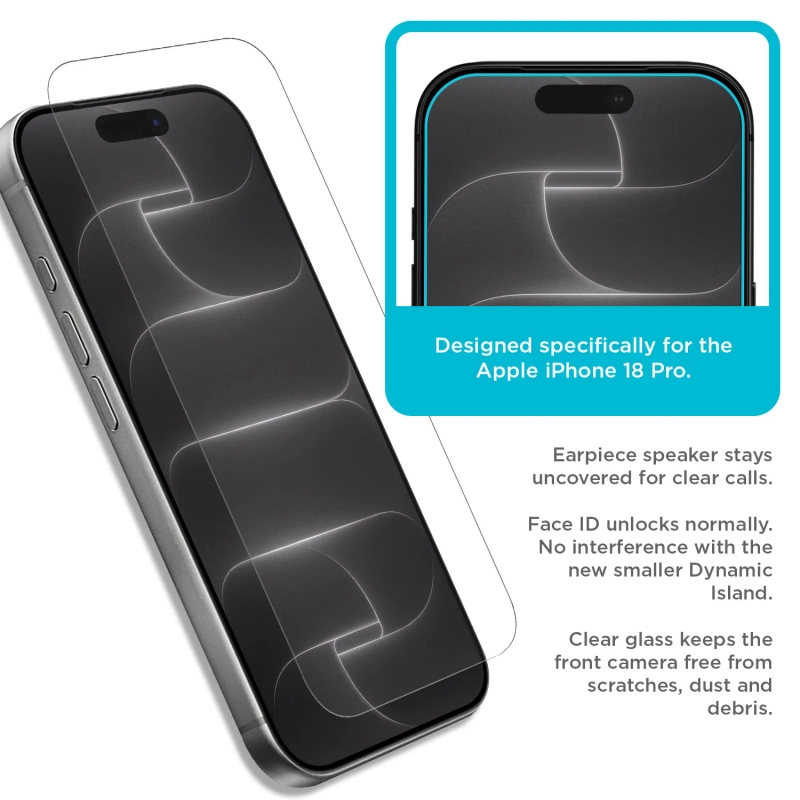 Tech Armor Screen Protector for iPhone 18 Pro, Ballistic Glass, 3-Pack
