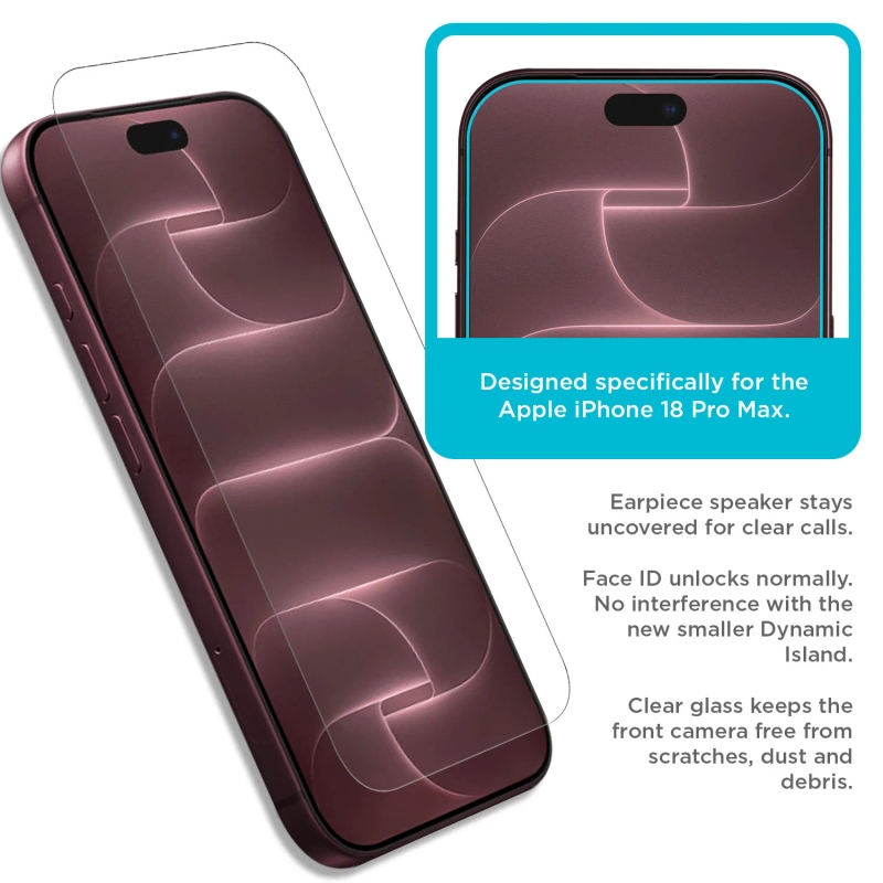 Tech Armor Screen Protector for iPhone 18 Pro Max, Ballistic Glass, 3-Pack