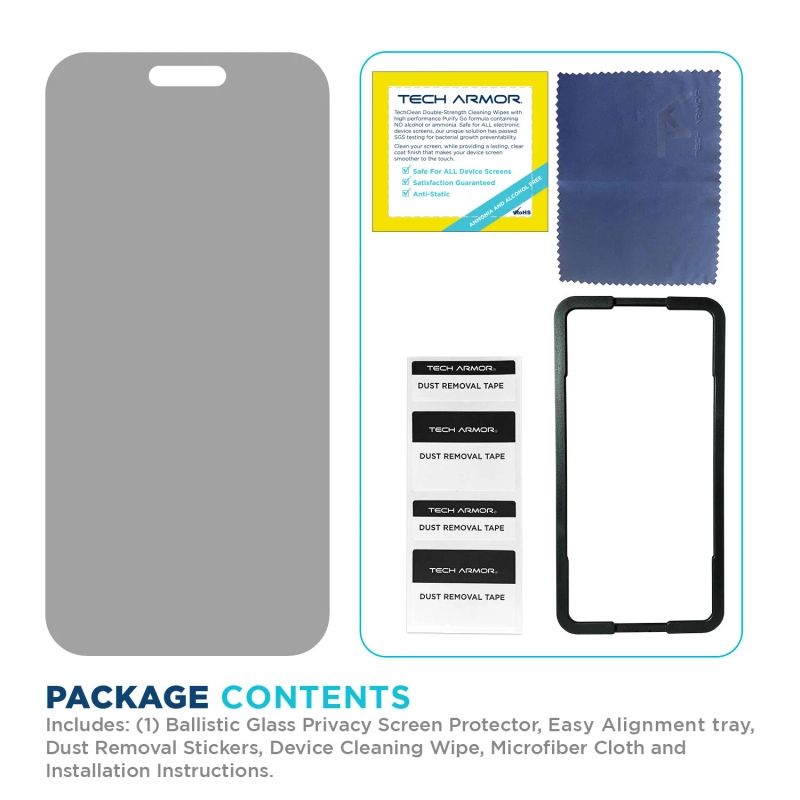 Tech Armor Privacy Glass for iPhone 18 Pro Screen Protector, 1-Pack