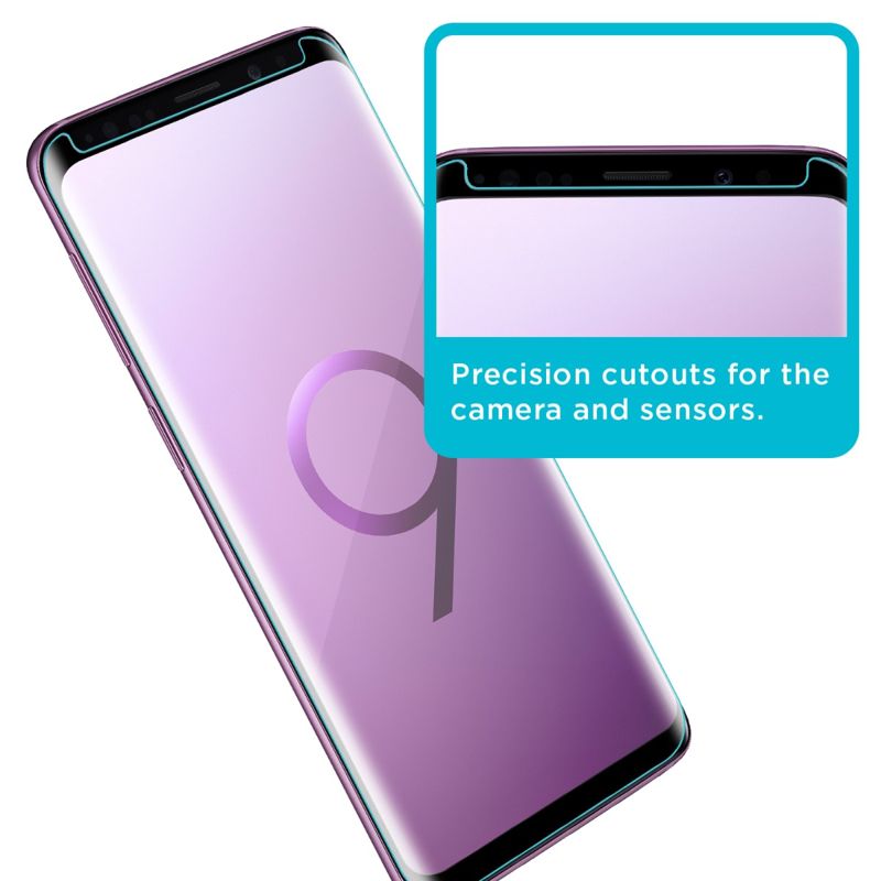 Tech Armor 3D Curved HD Clear Ballistic Glass Screen Protector Designed for Samsung Galaxy S9 Plus ( 2018 ) 1 Pack Tempered Glass
