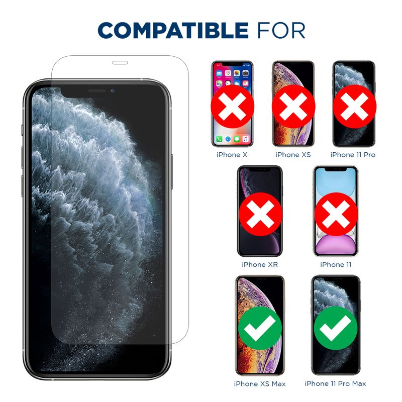 Tech Armor Ballistic Glass Screen Protector Designed for New 2019 Apple iPhone 11 Pro Max and iPhone Xs Max 6.5 Inch 3 Pack Tempered Glass 2019