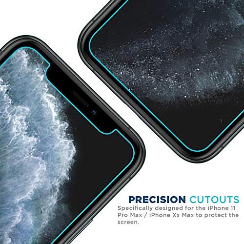 Tech Armor Ballistic Glass Screen Protector Designed for New 2019 Apple iPhone 11 Pro Max and iPhone Xs Max 6.5 Inch 3 Pack Tempered Glass 2019