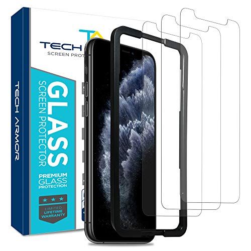 Tech Armor Ballistic Glass Screen Protector Designed for New 2019 Apple iPhone 11 Pro Max and iPhone Xs Max 6.5 Inch 3 Pack Tempered Glass 2019