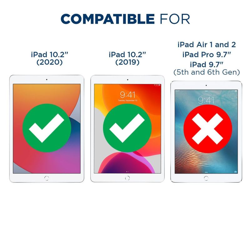 Tech Armor Ballistic Glass Screen Protector Designed for New Apple iPad 10.2 Inch 2021, 2020 and 2019 Tempered Glass 1 Pack