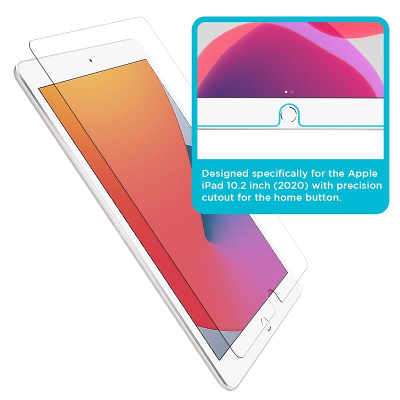 Tech Armor Ballistic Glass Screen Protector Designed for New Apple iPad 10.2 Inch 2021, 2020 and 2019 Tempered Glass 1 Pack