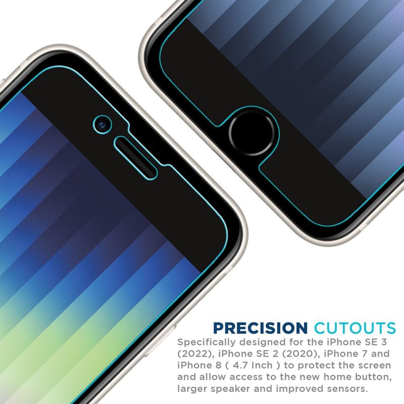 Tech Armor Matte Anti-Glare / Anti Fingerprint Film Screen Protector for Apple iPhone SE 3 (2022), iPhone Se 2 (2020) , iPhone 7 and iPhone 8 ( 4.7 Inch ) 3 Pack