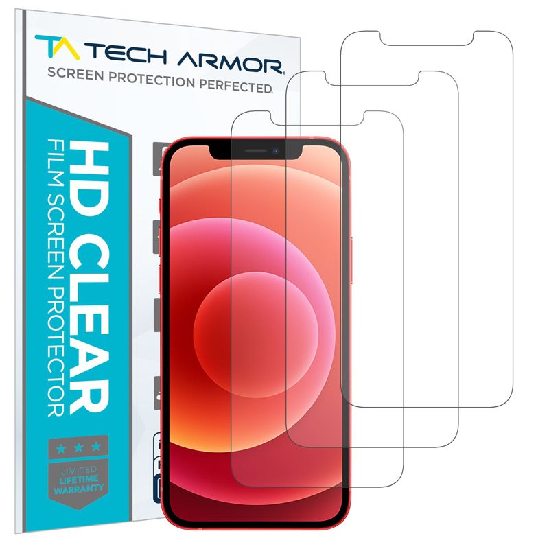 Tech Armor Matte Anti-Glare / Anti-Fingerprint Film Screen Protector Designed for Apple iPhone 12 mini 5.4 Inch 3 Pack 2020