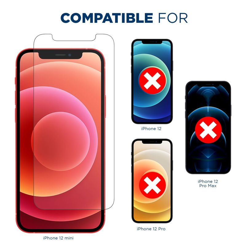 Tech Armor Matte Anti-Glare / Anti-Fingerprint Film Screen Protector Designed for Apple iPhone 12 mini 5.4 Inch 3 Pack 2020