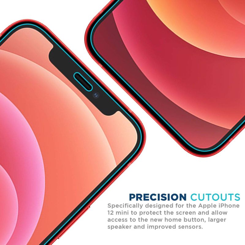 Tech Armor HD Clear Camera Lens Protector and Ballistic Glass Screen Protector Designed for iPhone 12 mini 5.4 Inch 1 Pack Tempered Glass 2020