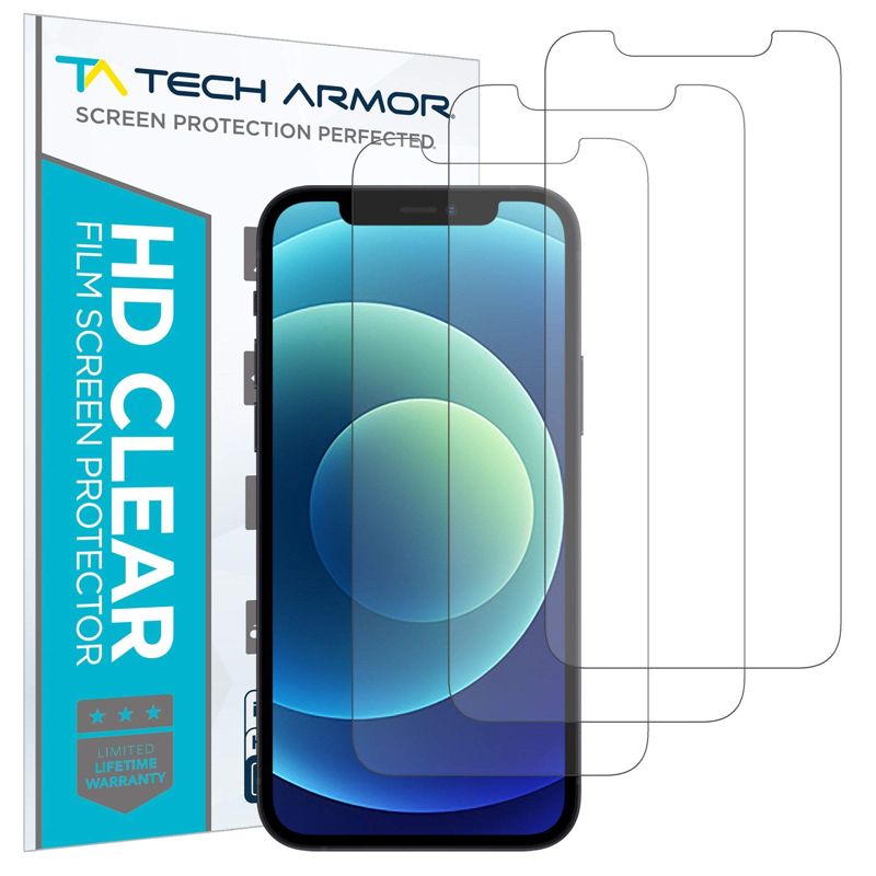 Tech Armor Anti-Fingerprint Film / Matte Anti-Glare Screen Protector Designed for Apple iPhone 12 and iPhone 12 Pro 6.1 Inch 3 Pack 2020