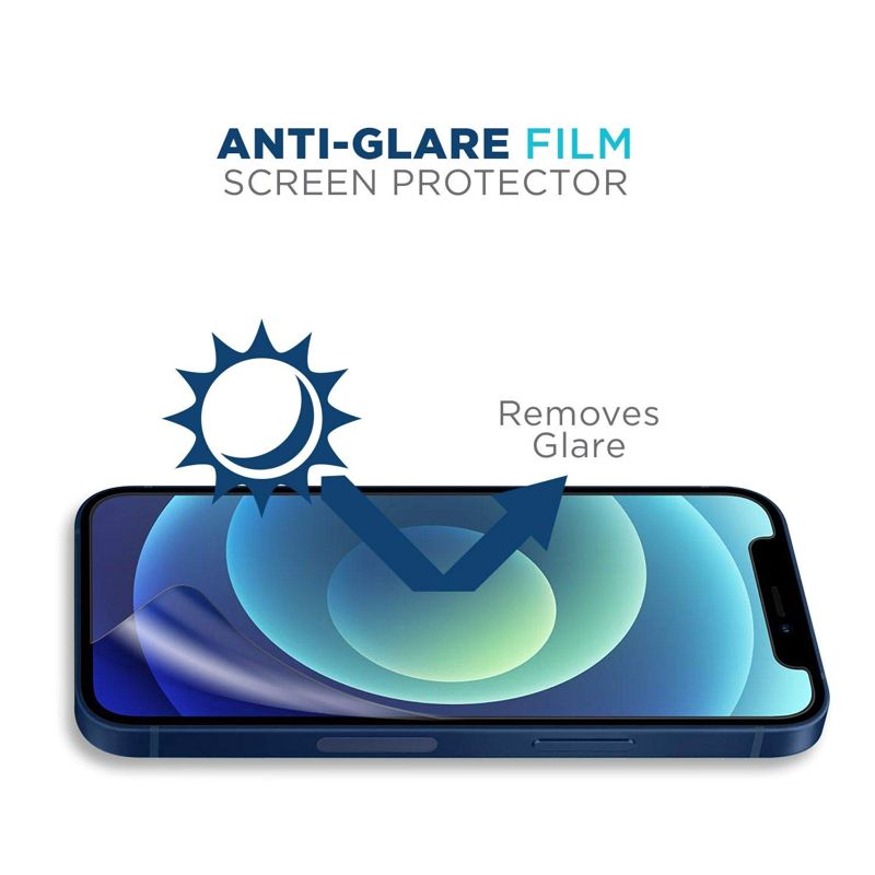 Tech Armor Anti-Fingerprint Film / Matte Anti-Glare Screen Protector Designed for Apple iPhone 12 and iPhone 12 Pro 6.1 Inch 3 Pack 2020