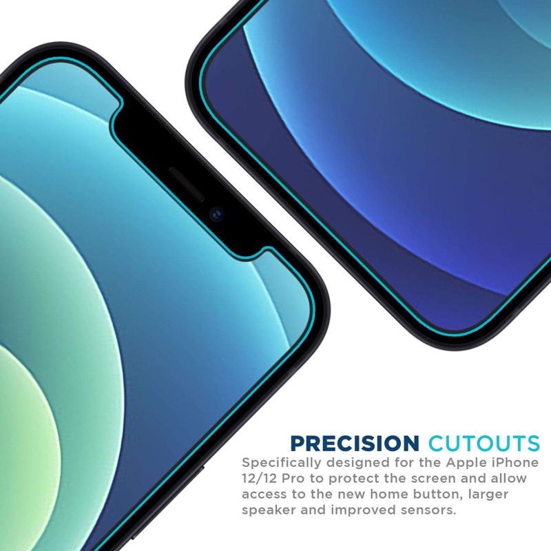 Tech Armor Anti-Fingerprint Film / Matte Anti-Glare Screen Protector Designed for Apple iPhone 12 and iPhone 12 Pro 6.1 Inch 3 Pack 2020