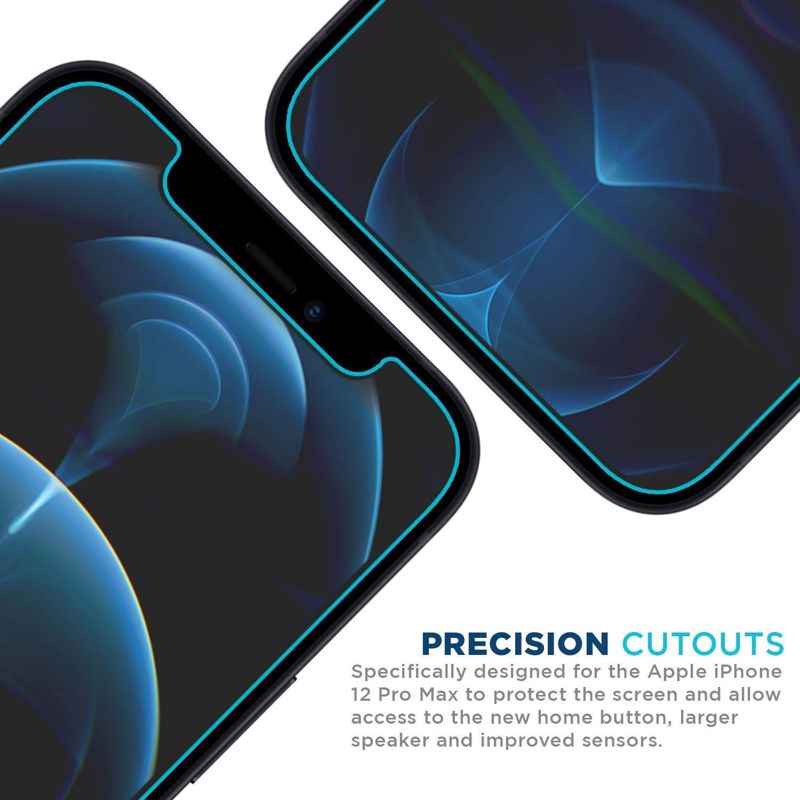 Tech Armor Matte Anti-Glare / Anti-Fingerprint Film Screen Protector Designed for Apple iPhone 12 Pro Max 6.7 Inch 3 Pack 2020