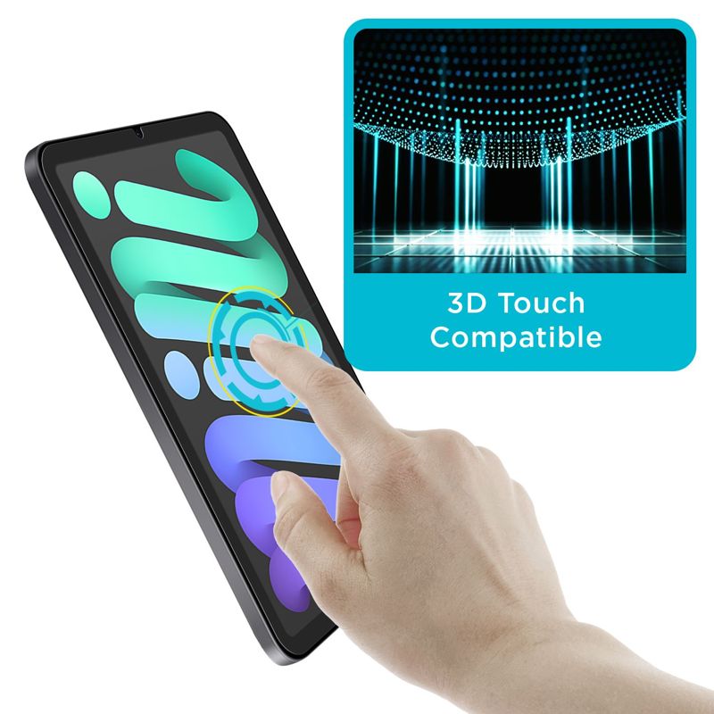 Tech Armor HD Clear Film Screen Protector for Apple NEW iPad Mini 7 (7th Gen, 2024) and iPad Mini 6 (6th Gen, 2021) 8.6 Inch 3 Pack
