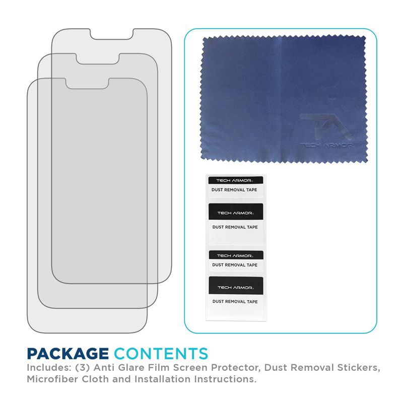 Tech Armor Matte Anti-Glare / Anti-Fingerprint Film Screen Protector Designed for Apple NEW iPhone 13 Pro Max 6.7 Inch 3 Pack 2021
