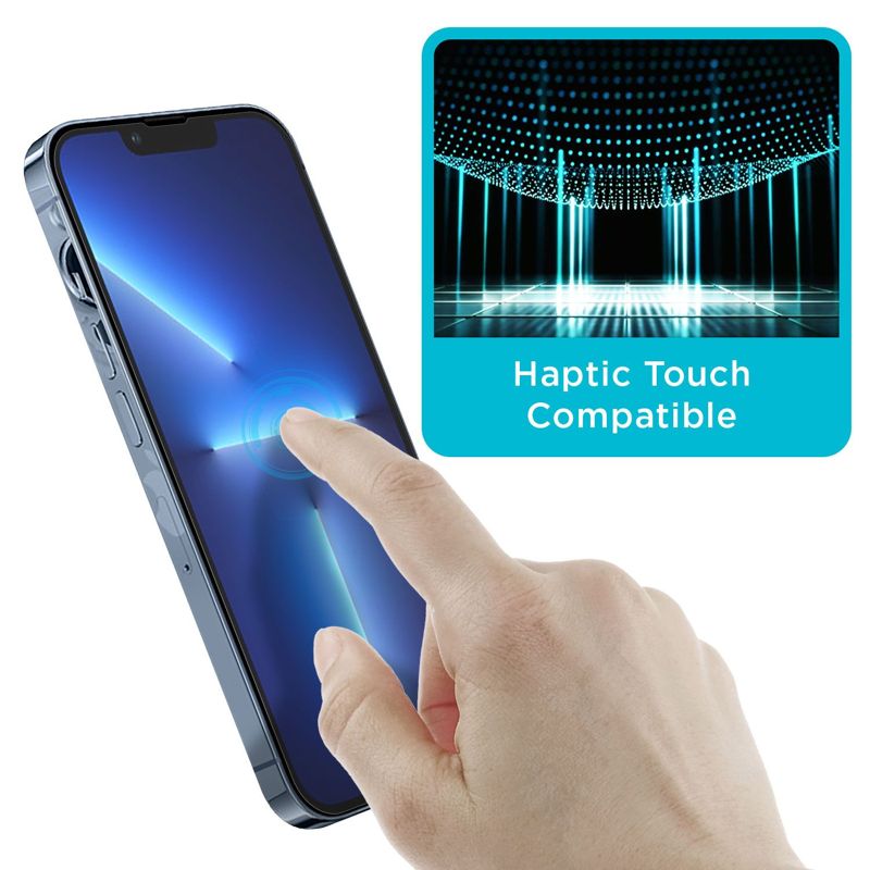 Tech Armor 3 Pack Ballistic Glass Screen Protector Compatible for Apple NEW iPhone 14 Plus (2022) and iPhone 13 Pro Max (2021) 5G 6.7 Inch Tempered Glass