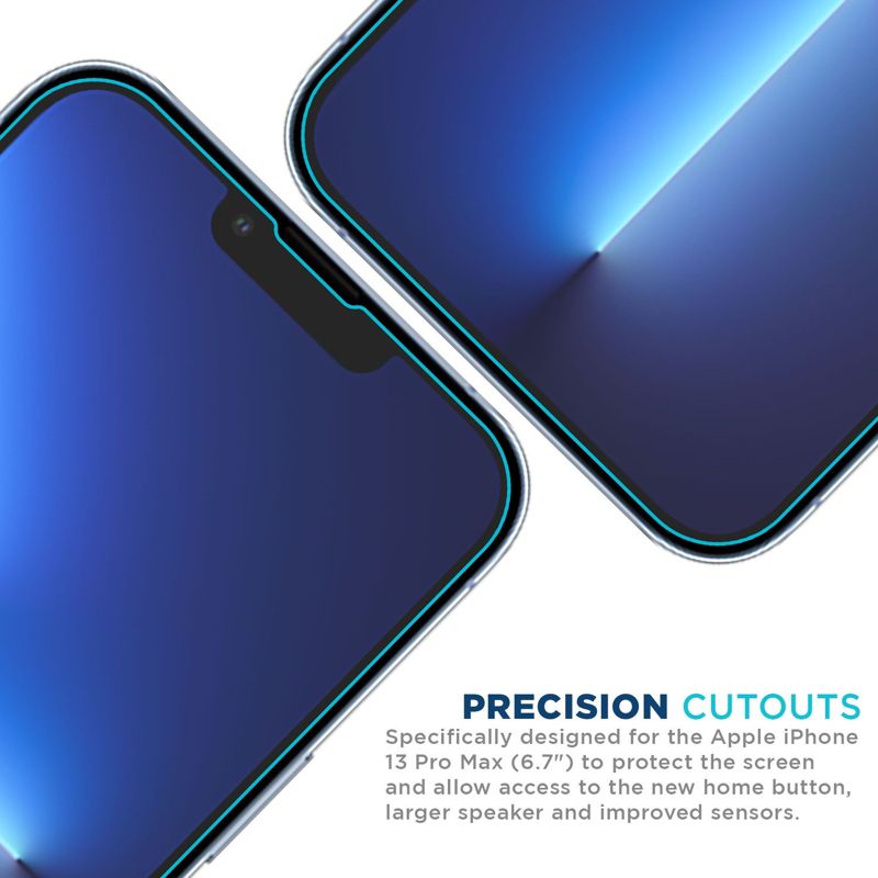 Tech Armor 3 Pack Ballistic Glass Screen Protector Compatible for Apple NEW iPhone 14 Plus (2022) and iPhone 13 Pro Max (2021) 5G 6.7 Inch Tempered Glass