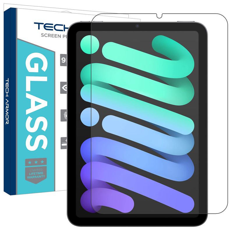Tech Armor Ballistic Glass Screen Protector for Apple NEW iPad Mini 7 (7th Gen, 2024) and iPad Mini 6 (6th Gen, 2021) 8.3 Inch 1 Pack