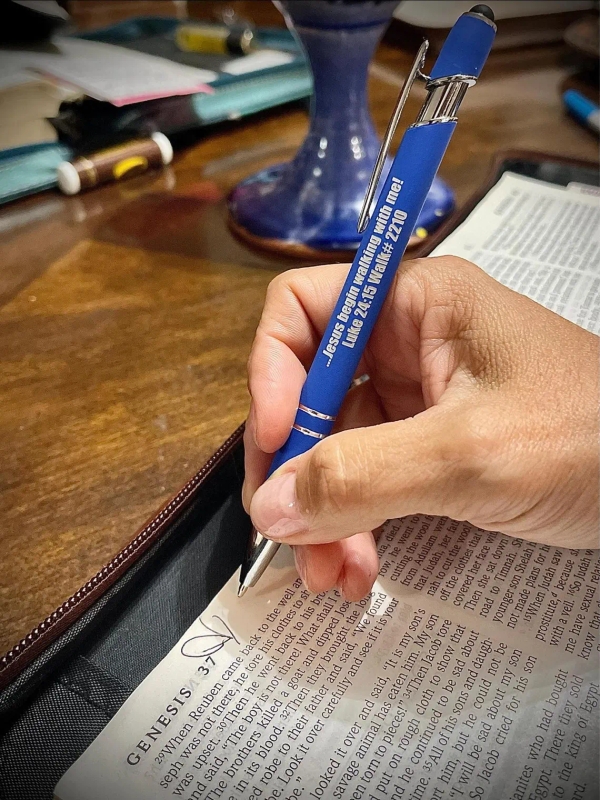Soft Touch Laser Engraved Stylus Pens (50ct) (Black)